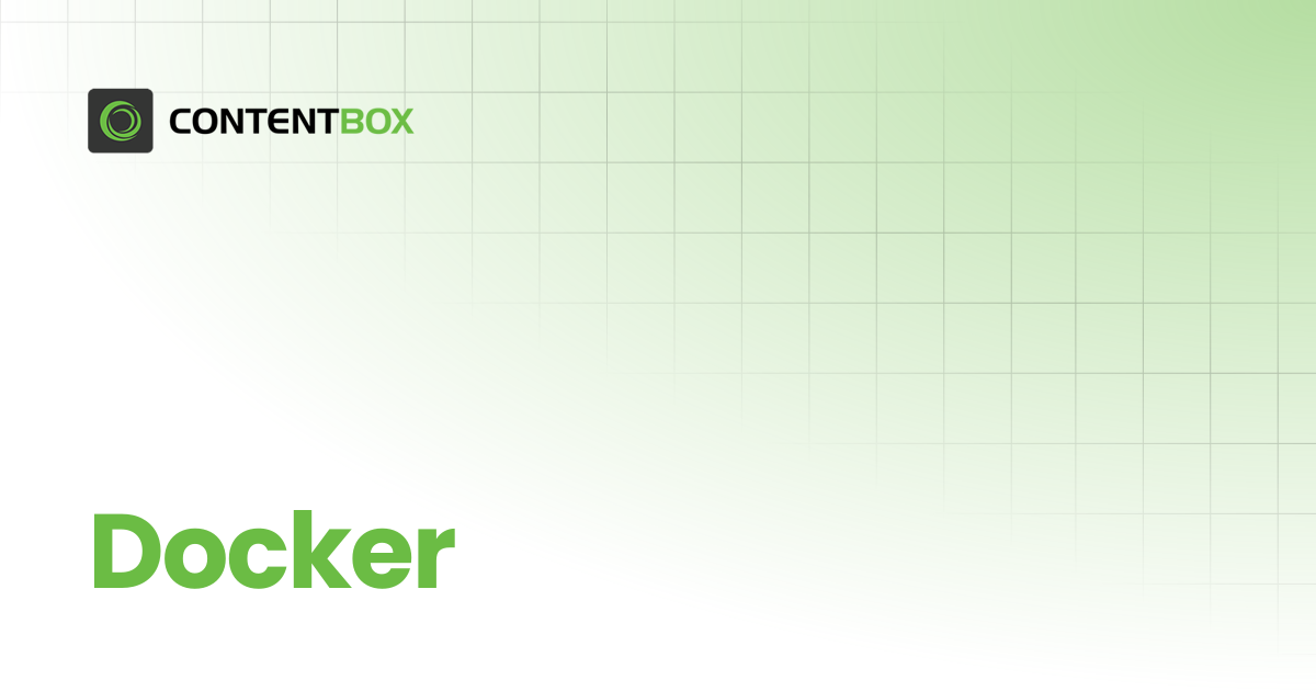 Docker | v4.x | ContentBox Modular CMS