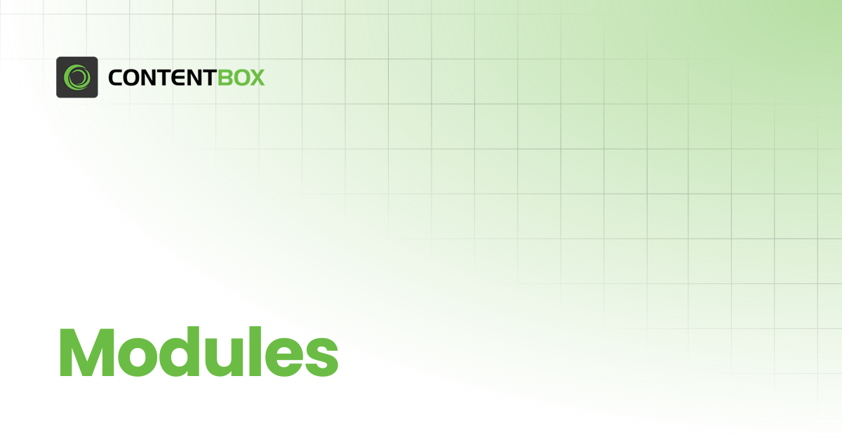 Modules | v4.x | ContentBox Modular CMS