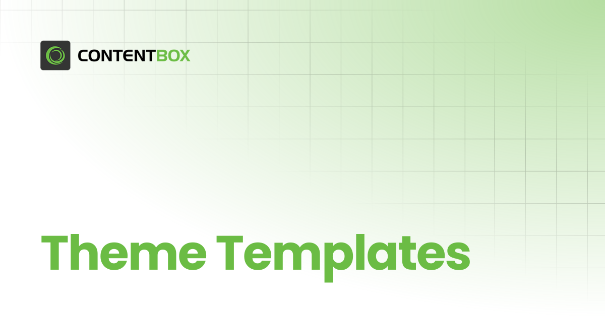 Theme Templates | ContentBox Modular CMS