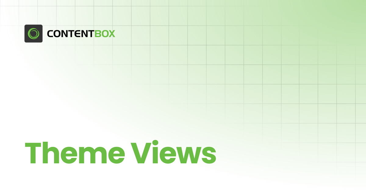 Theme Views | ContentBox Modular CMS